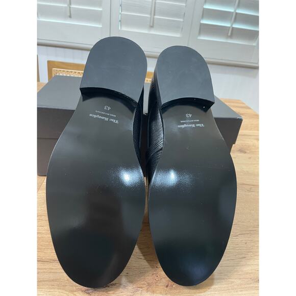 The Kooples Men's Black Leather Loafers Size 9.5 US 43 FR NIB Lizard Texture - Picture 10 of 13